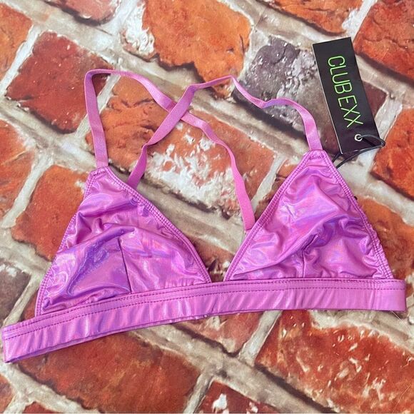 NWT sweet cosmic ace metallic bra Sz M - Picture 1 of 5